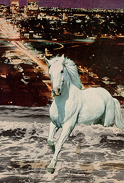Horse, 1978, 8"w x 10"h, Collage on paper