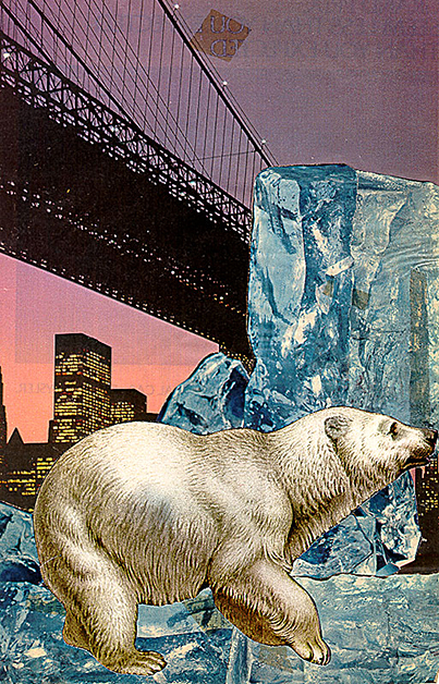 Bear, 1978, 7"w x 10"h, Collage on paper