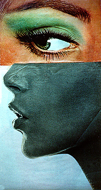 Eye Woman, 1974, 6"w x 10"h, Collage on paper