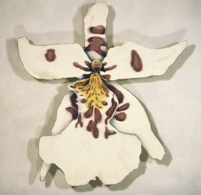 Orchid, 1980, 40"w x 40"h, Cut out, oil on cloth