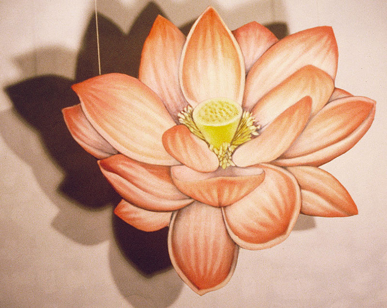 Lotus, 1980, 40"w x 40"h, Cut out, oil on cloth
