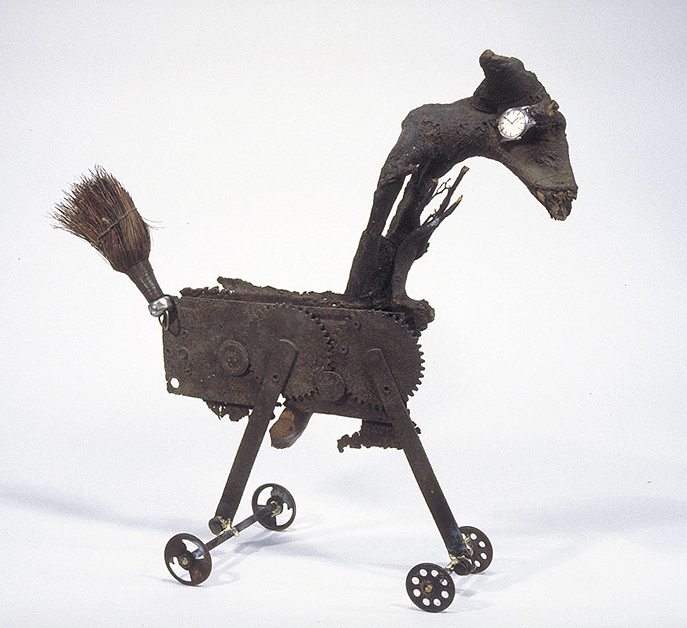 Horse on Wheels, 1984, 3'w x 3'h, Wood and found objects