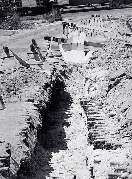 The Trench, 1970, 8"w x 10"h, Black and white photograph
