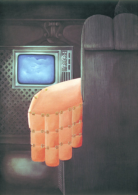 The Television, 1973, 48"w x 72"h, Oil on canvas