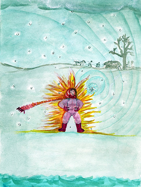 Snowflake, 2001, 8"w x 10"h, Watercolor